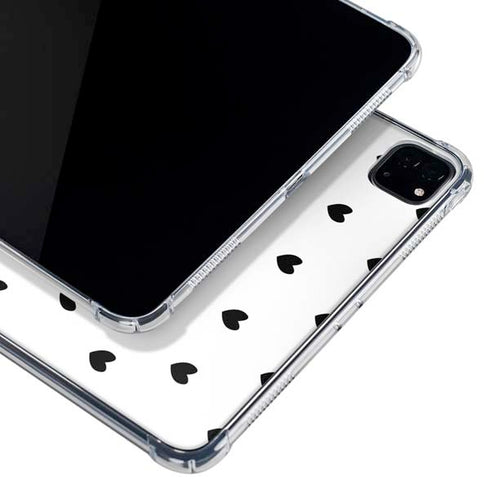 White and Black Hearts iPad Pro 11in (2024) Clear Case